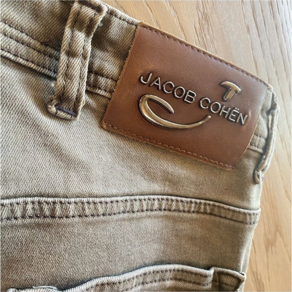 Luxury Jacob Cohen Tailored Jeans Men’s 31X32 Brown Button Fly In Italy Flawless